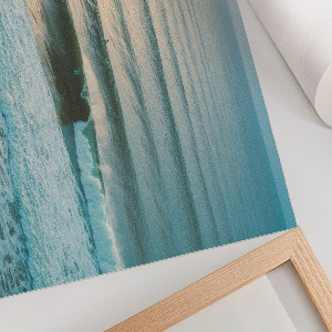 Modern wall art poster with ocean waves