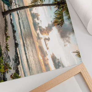 Premium wall art featuring a tropical beach