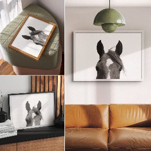 Wall poster featuring horse ears