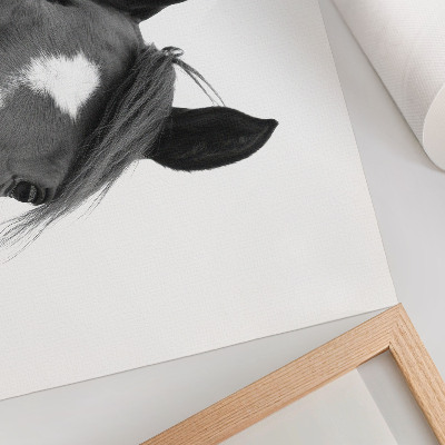 Wall poster featuring horse ears