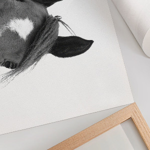 Wall poster featuring horse ears