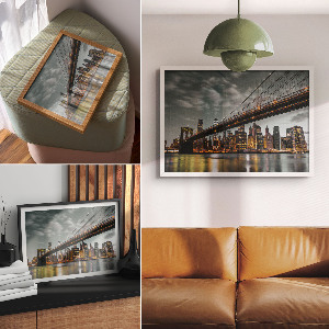 Modern wall art poster Night panorama