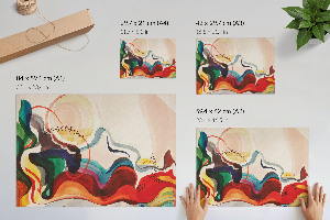 Premium wall art featuring a geometric abstraction