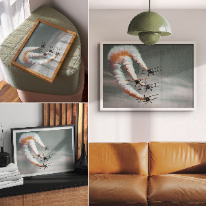 Canvas poster with air formations