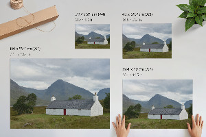 Wall poster with a mountain landscape