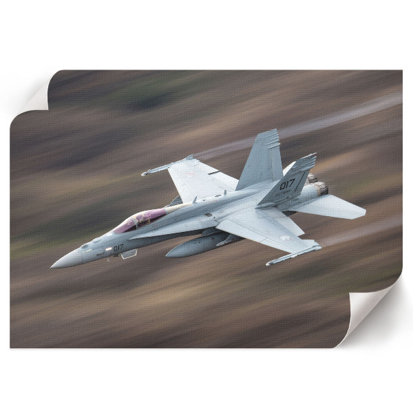 Modern wall art poster featuring a fast fighter