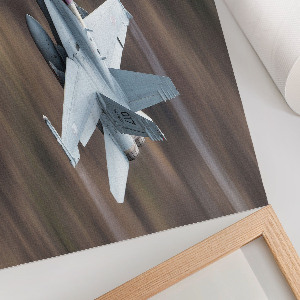 Modern wall art poster featuring a fast fighter