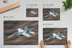 Modern wall art poster featuring a fast fighter