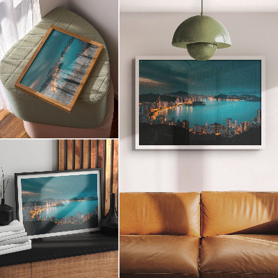 Premium wall art featuring a city at night