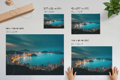 Premium wall art featuring a city at night