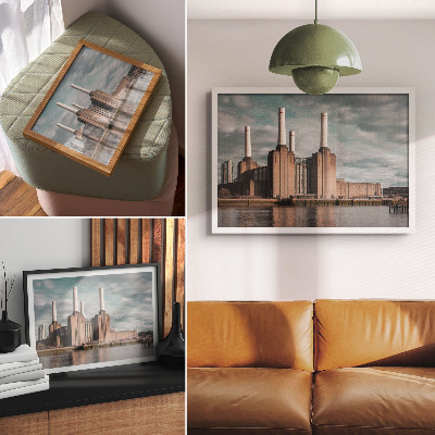 Canvas poster showing industrial architecture