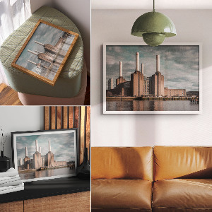 Canvas poster showing industrial architecture