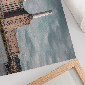 Canvas poster showing industrial architecture