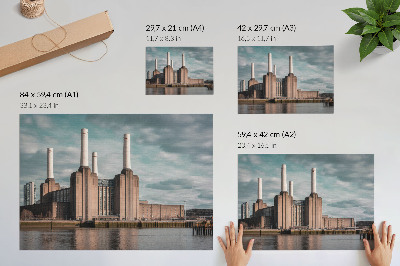Canvas poster showing industrial architecture