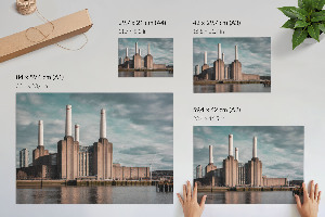 Canvas poster showing industrial architecture