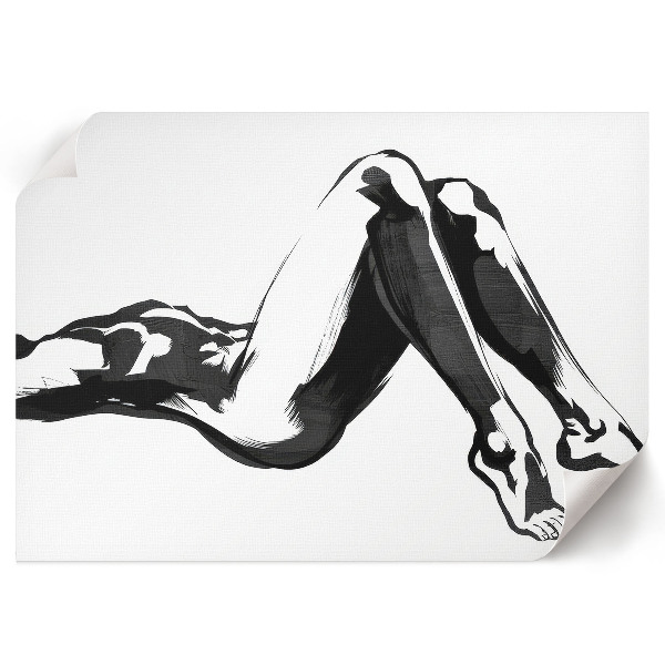Modern wall art poster featuring a black and white study of the human body