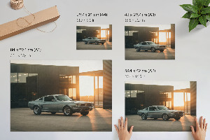 Premium wall art featuring a retro car