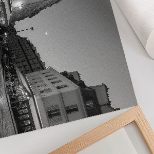 Canvas poster Night city