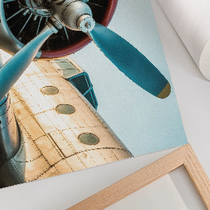 Wall poster showing a detailed view of an airplane