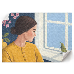 Modern wall art poster The Girl and the Bird