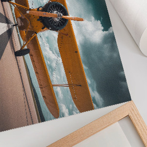 Canvas poster showing a plane taking off