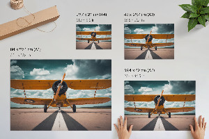 Canvas poster showing a plane taking off