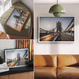 Wall poster depicting a city bridge