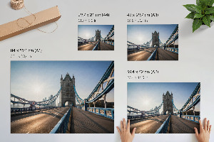Wall poster depicting a city bridge