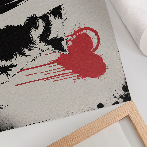 Modern wall art poster of a child and a dog