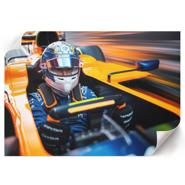 Racing car wall poster