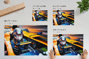 Racing car wall poster