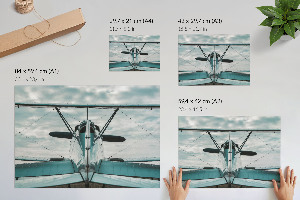 Wall poster featuring a classic airplane