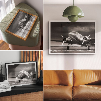 Premium wall art featuring a classic airplane
