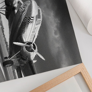 Premium wall art featuring a classic airplane
