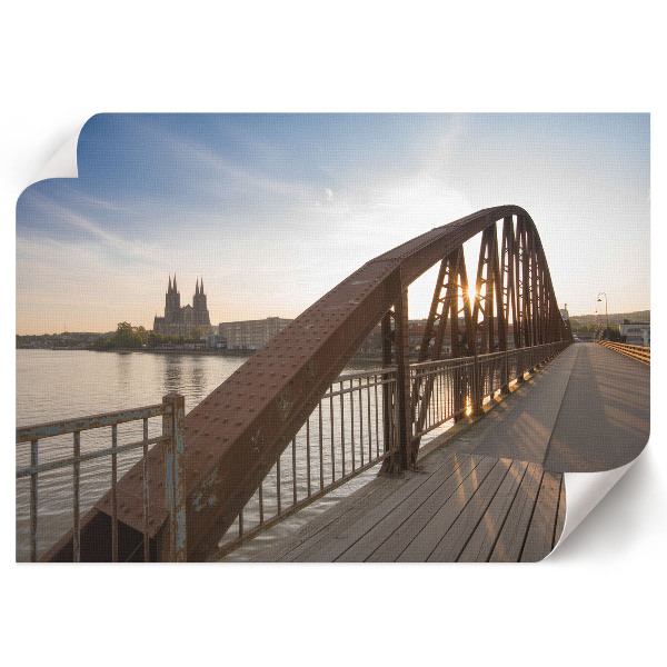 Canvas poster The bridge in the evening