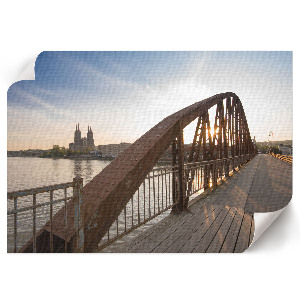 Canvas poster The bridge in the evening