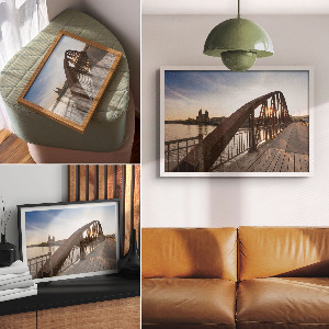 Canvas poster The bridge in the evening