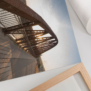 Canvas poster The bridge in the evening