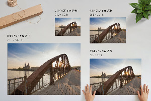 Canvas poster The bridge in the evening