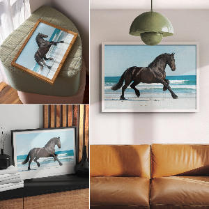 Premium wall art featuring a galloping horse