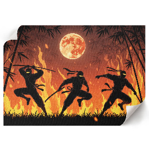 Canvas poster Night Ninjas