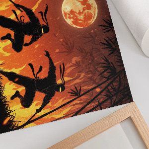 Canvas poster Night Ninjas