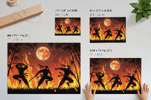 Canvas poster Night Ninjas