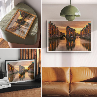 Evening Channel wall poster