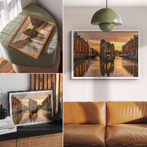 Evening Channel wall poster