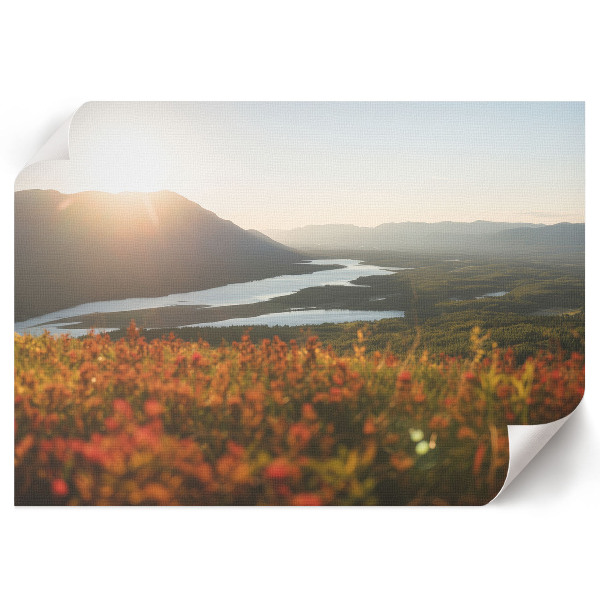Modern wall art poster featuring a Mountain West landscape