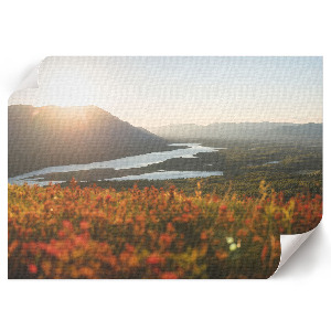 Modern wall art poster featuring a Mountain West landscape