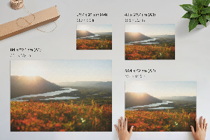 Modern wall art poster featuring a Mountain West landscape