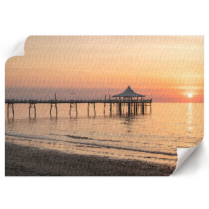 Canvas poster The jetty at sunset