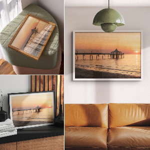 Canvas poster The jetty at sunset